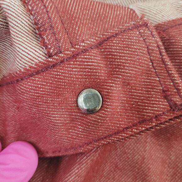 Vintage 70s Levi's Sta-Prest Flare Jeans 38x29 Talon Zip Disco Red Big-E - Picture 13 of 14